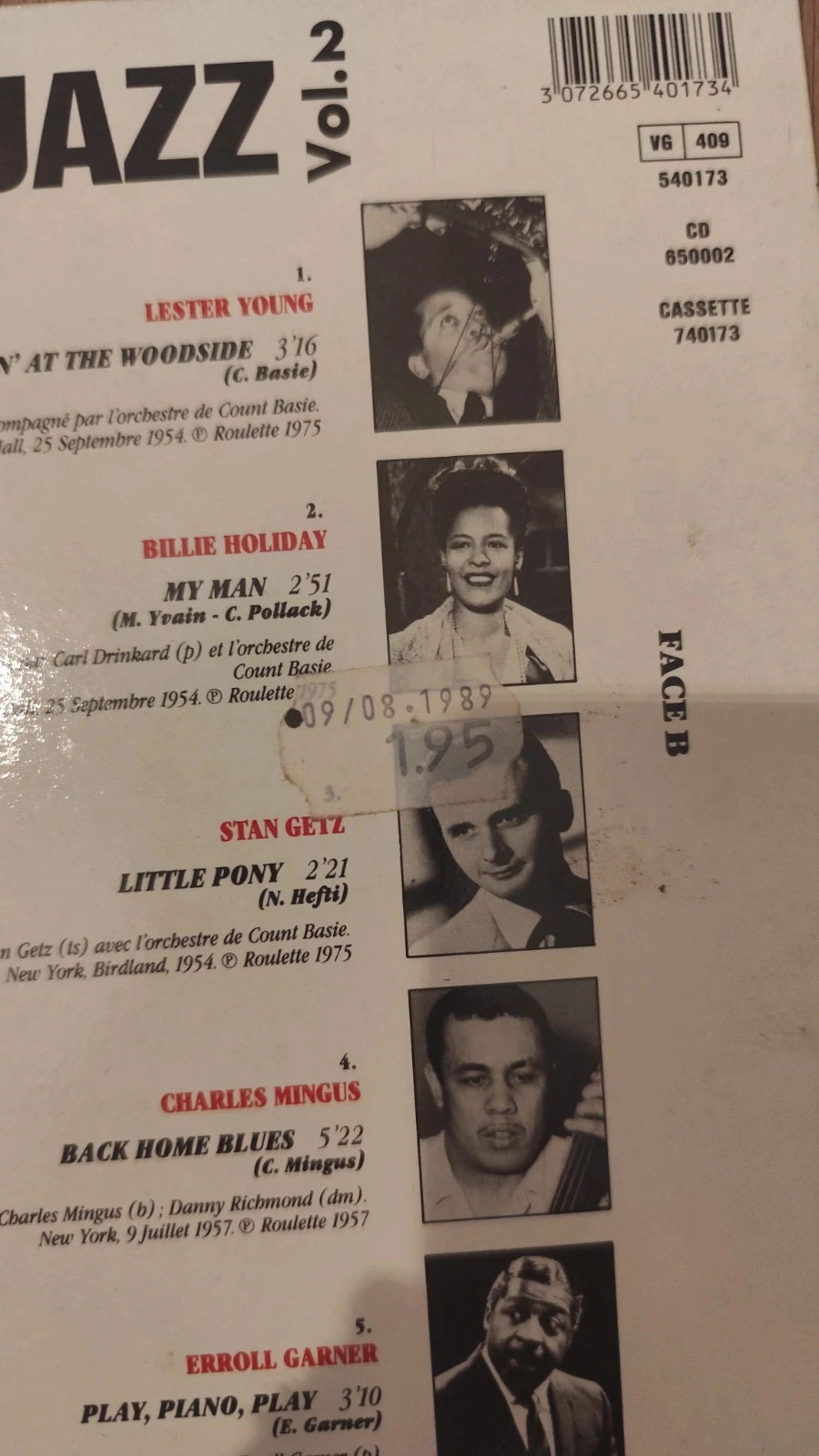 Vinyl Compilation 33RPM "The Giants of Jazz" Vogue Edition 1988 volume 2 – photo 3